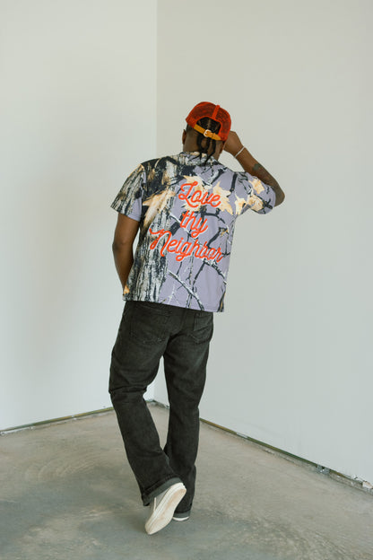 Love thy neighbor Tree Camo Tee