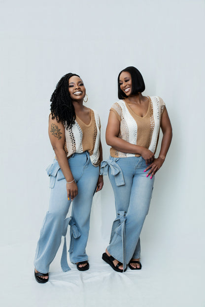 Tied Up Wide Leg Jean