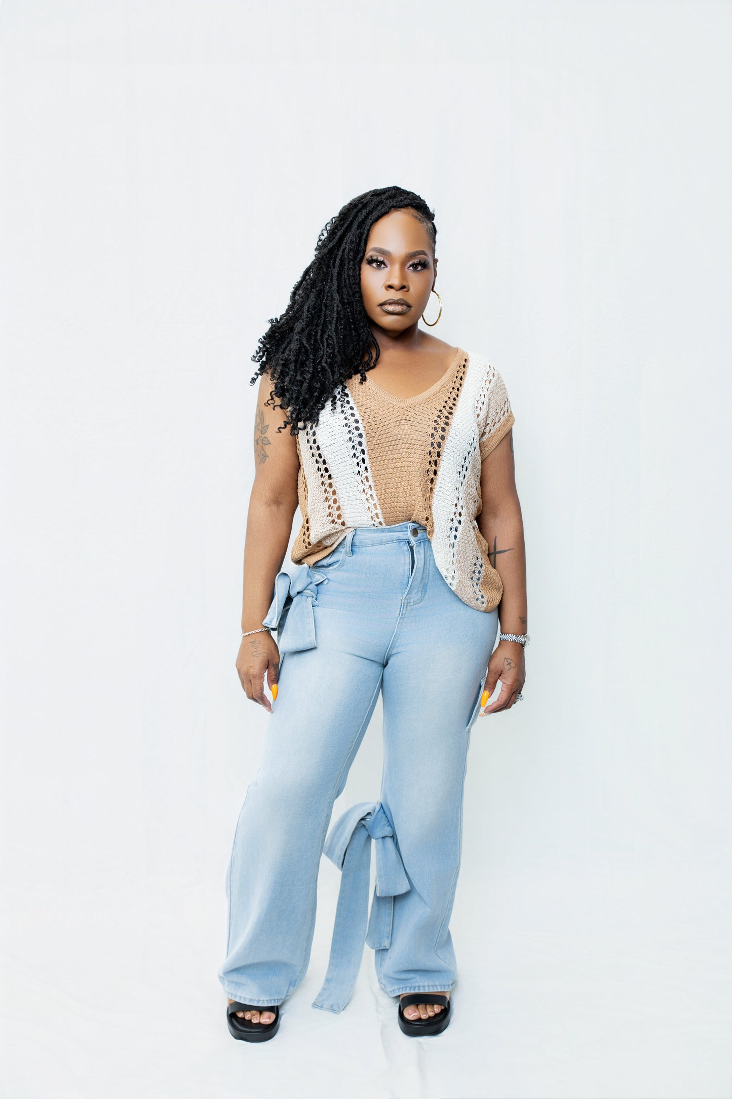 Tied Up Wide Leg Jean