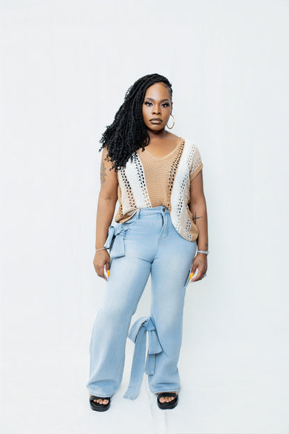 Tied Up Wide Leg Jean