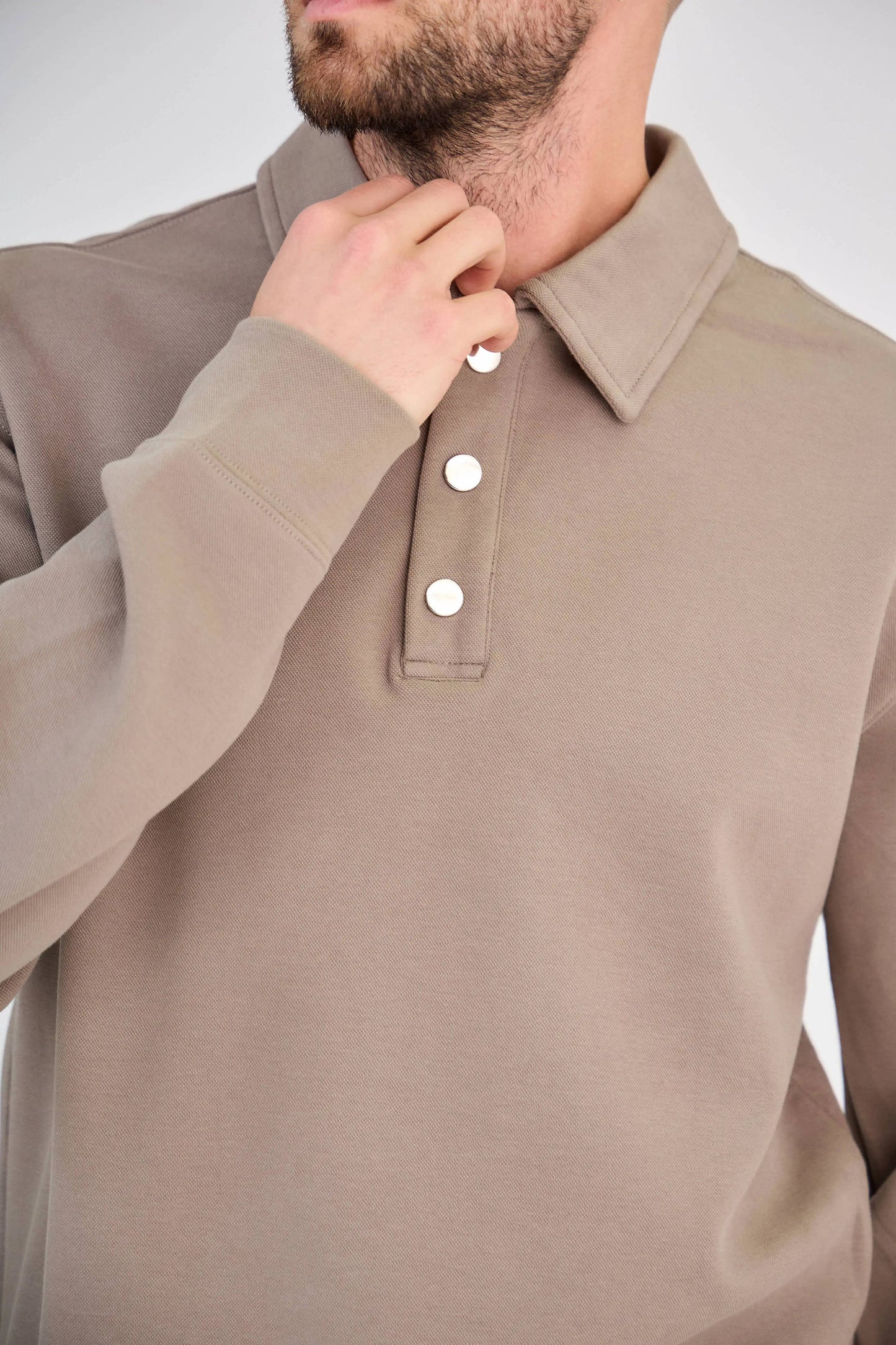 Chic Taupe Polo Set