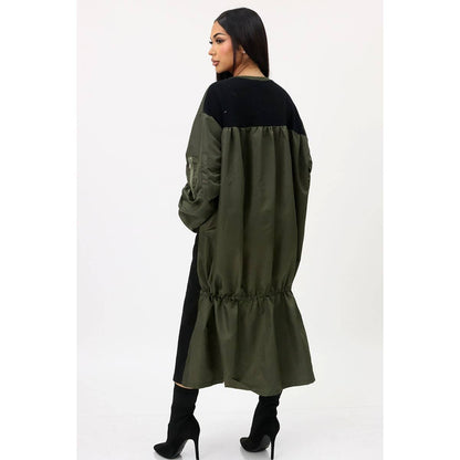 CASUAL OLIVE OVERSIZED DRESS